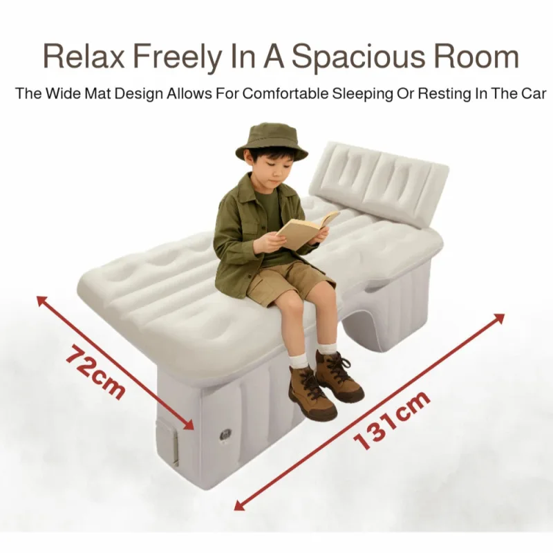 Car Back Electric Inflatable Bed One-touch Inflatable Thick Air Cushion Portable Sleeping Mattress Pad Suitable for Travel view 6