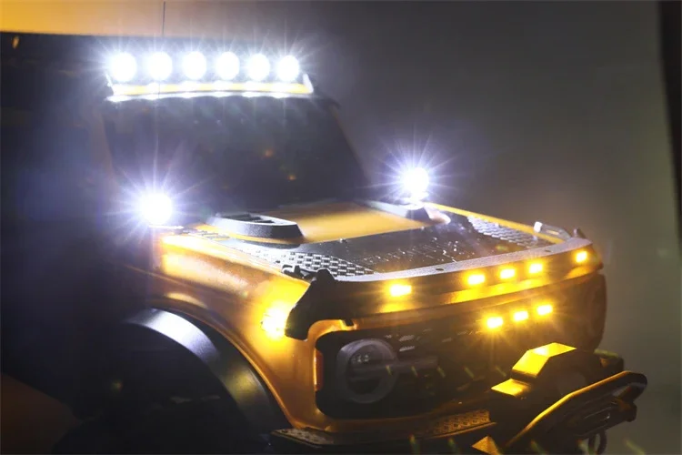 LED Simulation 6 Light Models Roof Light Strip Lamp for 1/10 RC Crawler Car Traxxas TRX4 BRONCO Defender G500 AXIAL SCX10 Parts