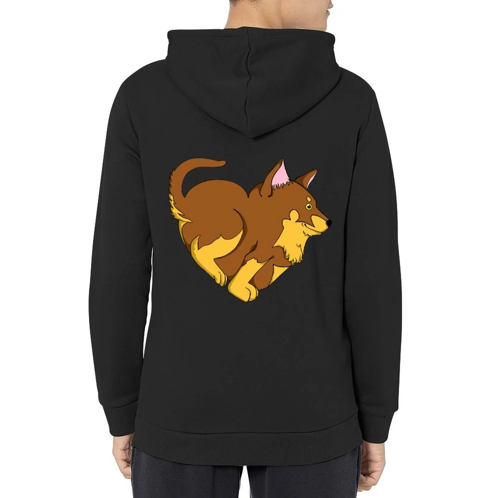 

Cute Heart-shaped Australian Kelpie Hoodie men's autumn clothes men's sweat-shirt aesthetic clothing blouse graphic hoodie