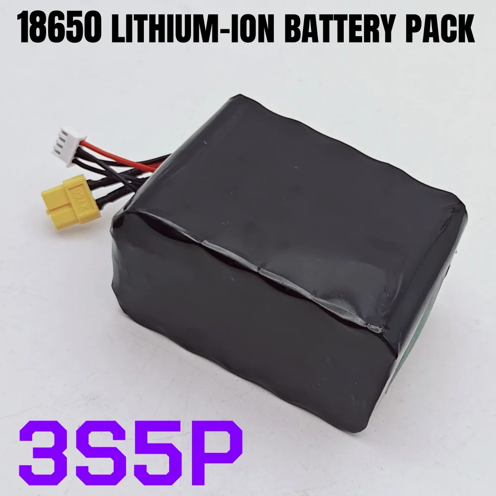 AIMJIN 12V Li-ion Battery 17.5Ah 3S5P for UAV RC Airplane Quadrotor with XH2.54-4P XT60 Connector