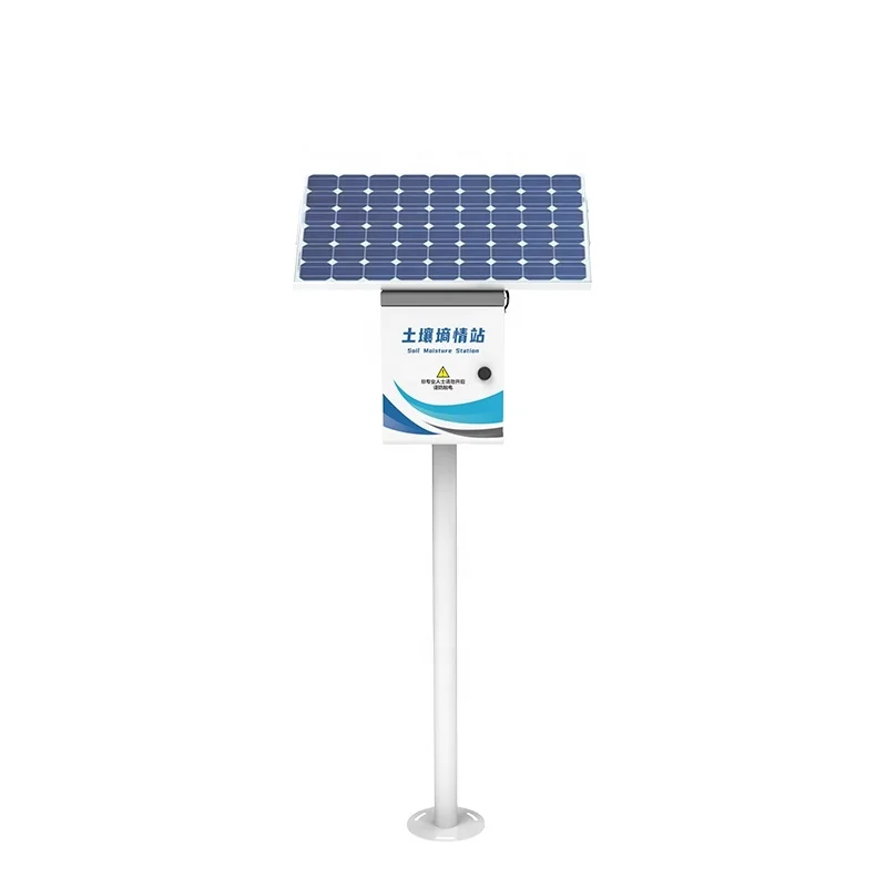 Soil Temperature And Humidity Monitoring Sensor With Solar Panel Power Supply Soil Moisture Tool for farm irrigation