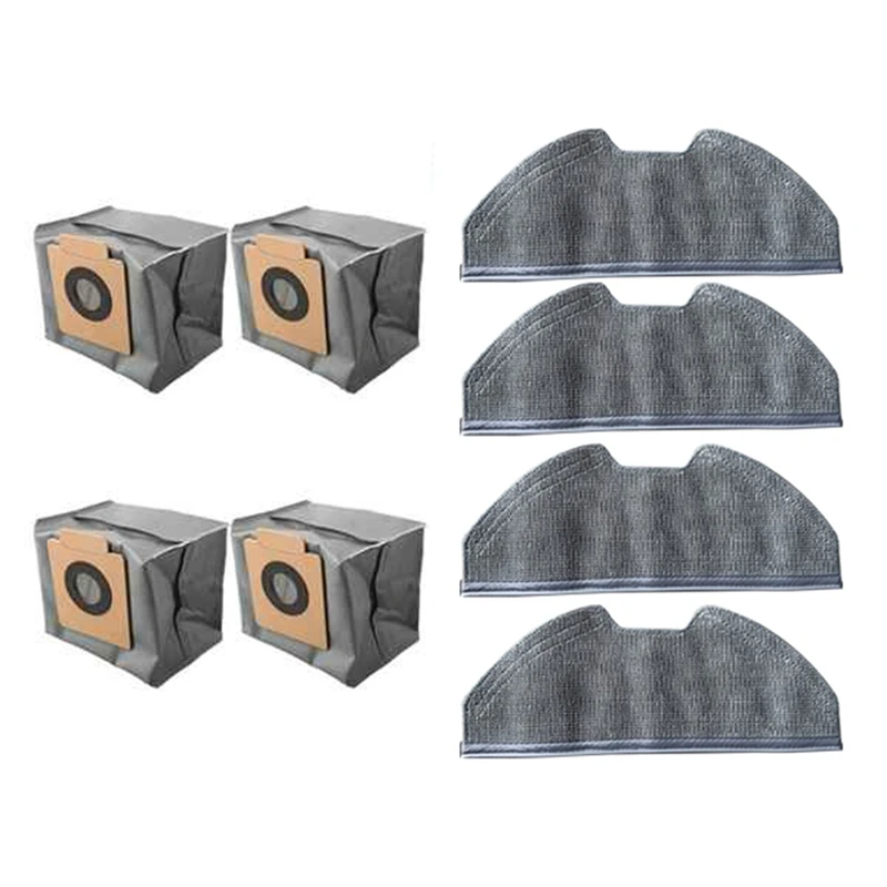 وسادات ممسحة بديلة للروبوت ، أكياس غبار ، قطع غيار ، ملحقات ، متوافقة مع Eufy X8 Pro