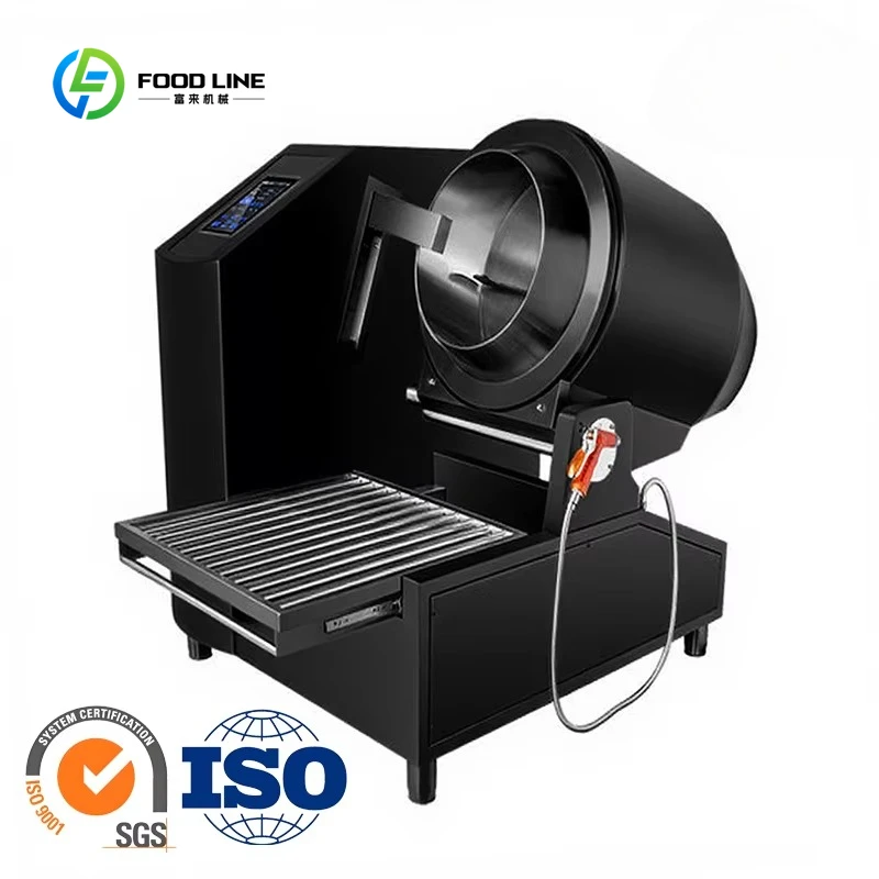Customized Automatic Electric Cooking Robot Stainless Steel Smart Rotational Wok Adjustable Power Easy Cleaning for Chinese Food