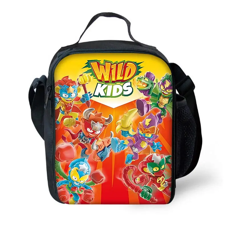 SuperThings Wild Superzings Child Large Capacity Bag for Boy and Girl Student Outdoor Picnic Resuable Thermal Cooler Lunch Box