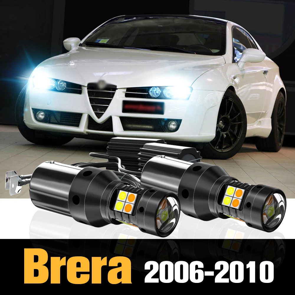 

2pcs Canbus LED Dual Mode Turn Signal+Daytime Running Light DRL Accessories For Alfa Romeo Brera 2006 2007 2008 2009 2010