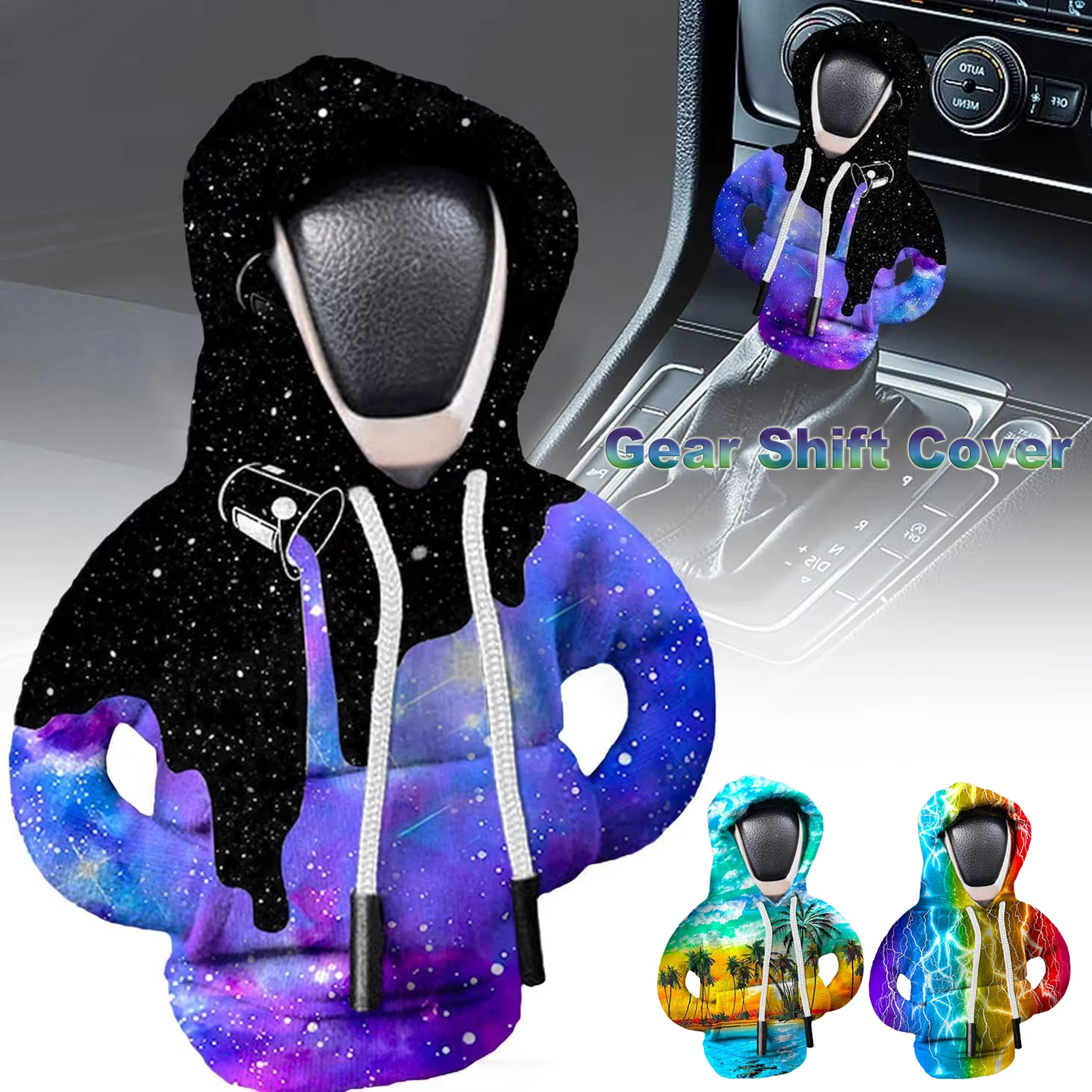 Car Gear Shift Mini Hoodie Cover Shift Cover Gear Handle Decoration Fits Manual Automatic Universal Auto Shift Lever Interior