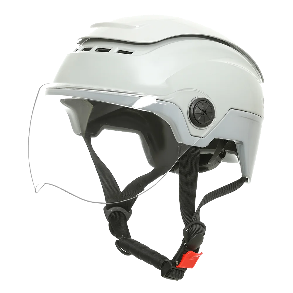 BLD Half Helmet System Adjustable Fit Helmet UV Resistant Visor Adult Helmet for Motorcycle Scooter Moped Racing Street Bike DOT
