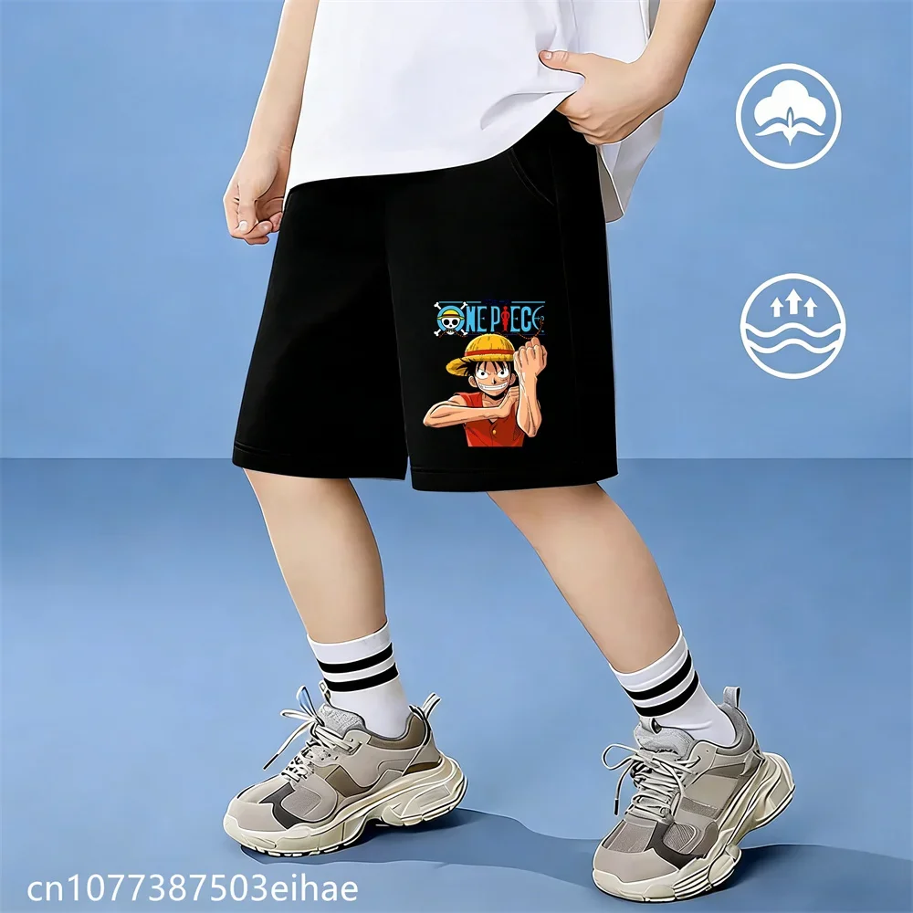 One Piece Children's Summer Cotton Shorts Fashionable Casual Breathable, Soft-Fitting, Loose Five-Piece Pants for Boys and Girls