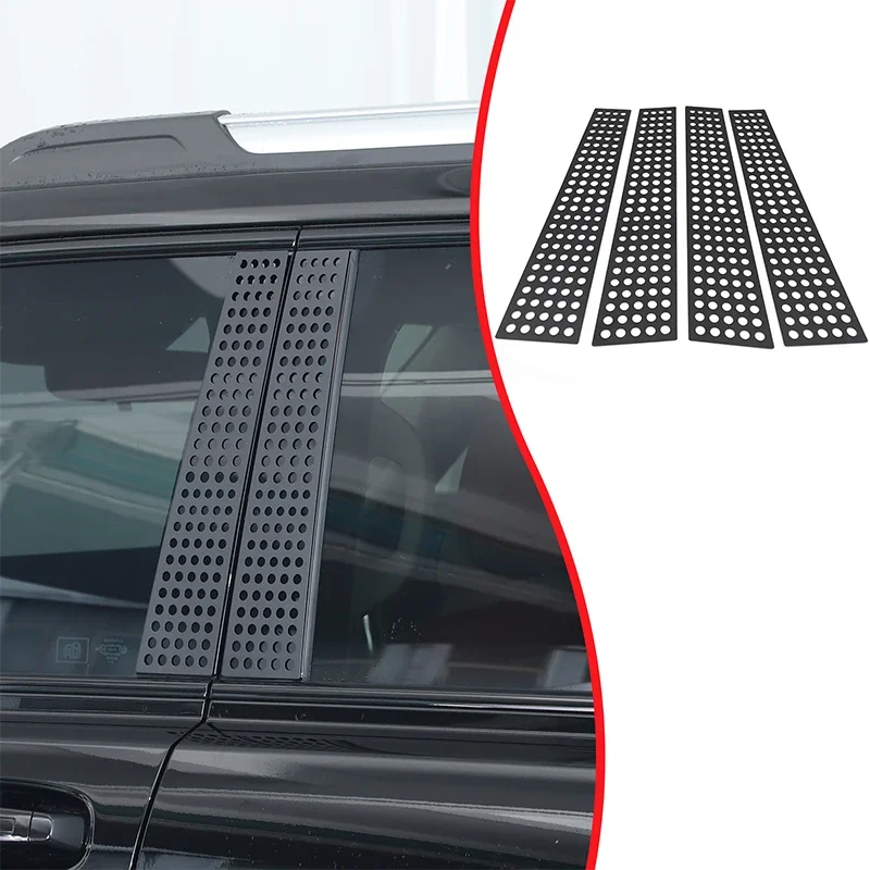 Aluminum Alloy Black For Haval Raptors 2023+ Car mid-pillar honeycomb decorative board sticker exterior protection accessories