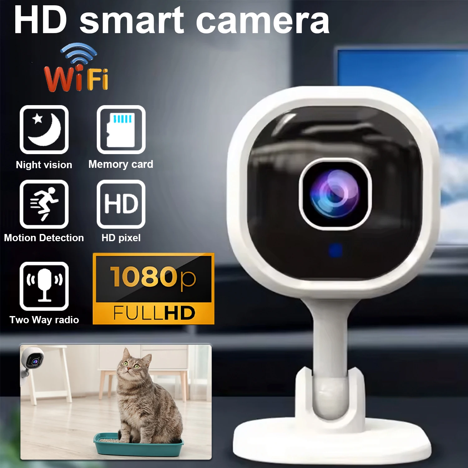 

NEW WiFi Smart Mini Camera Security Surveillance Two-way Audio Baby Security Protection Motion Detection IR Night Vision Camera