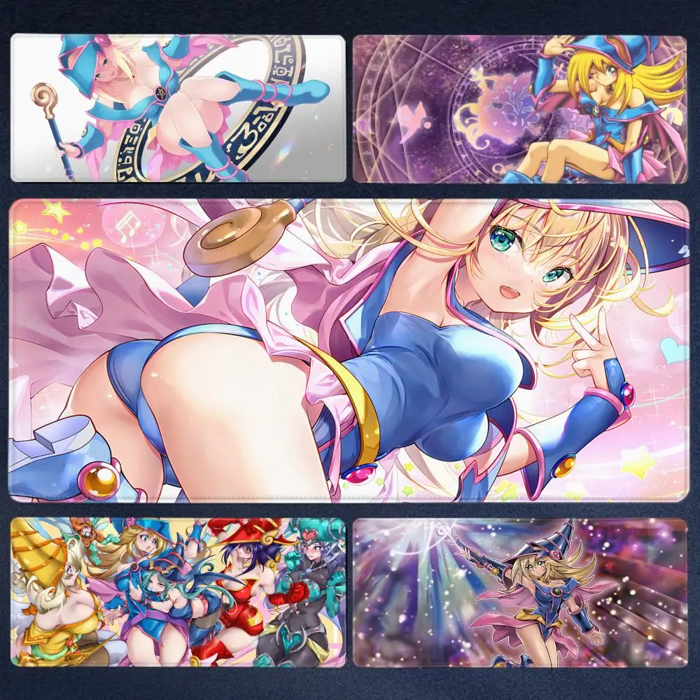 

Yu-Gi-Oh D-ark Magician Girl MousePad Oversized Gamer Desk mat Non-slip Office Carpet Computer Accessories Lock Edge Mouse Pad