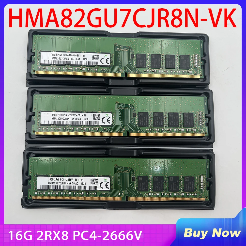 

1 PCS 16G 2RX8 PC4-2666V ECC EUDIMM For SKhynix Server Memory HMA82GU7CJR8N-VK