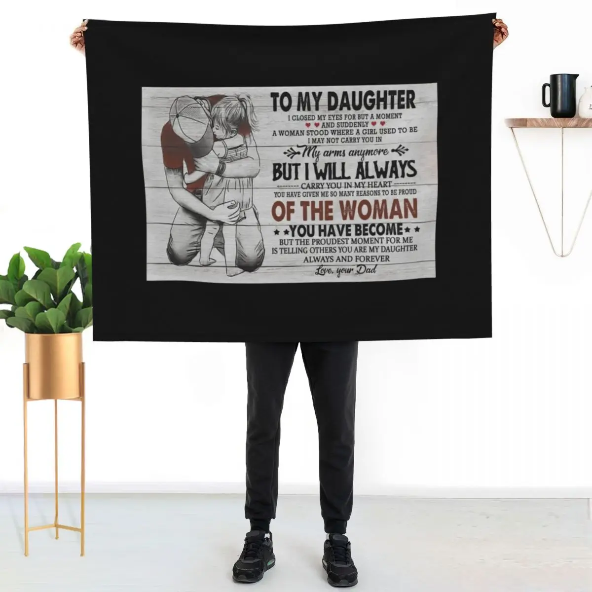To My Daughter I Closed My Eyes For But A Moment And Suddenly Throw Blanket Bed Fashionable Bed Luxury St Designers Blankets