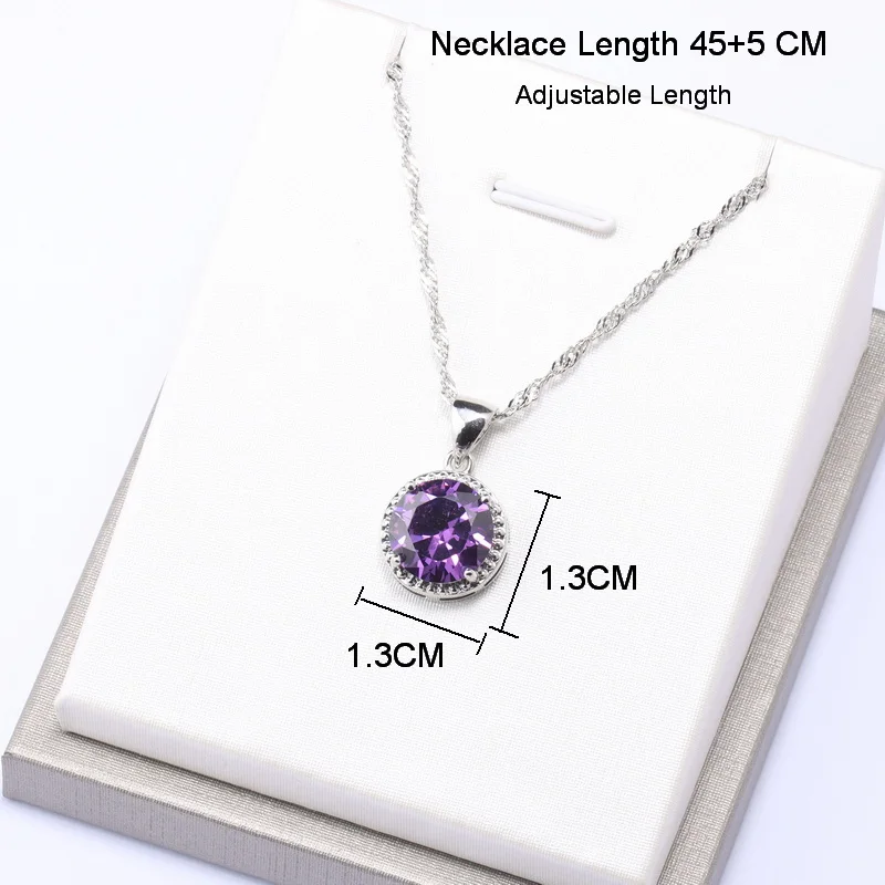 Elegant Women Wedding 925 Silver Bridal Jewelry Natural Crystal Earrings Necklace Pendant Open Ring 4-Piece Sets Gift