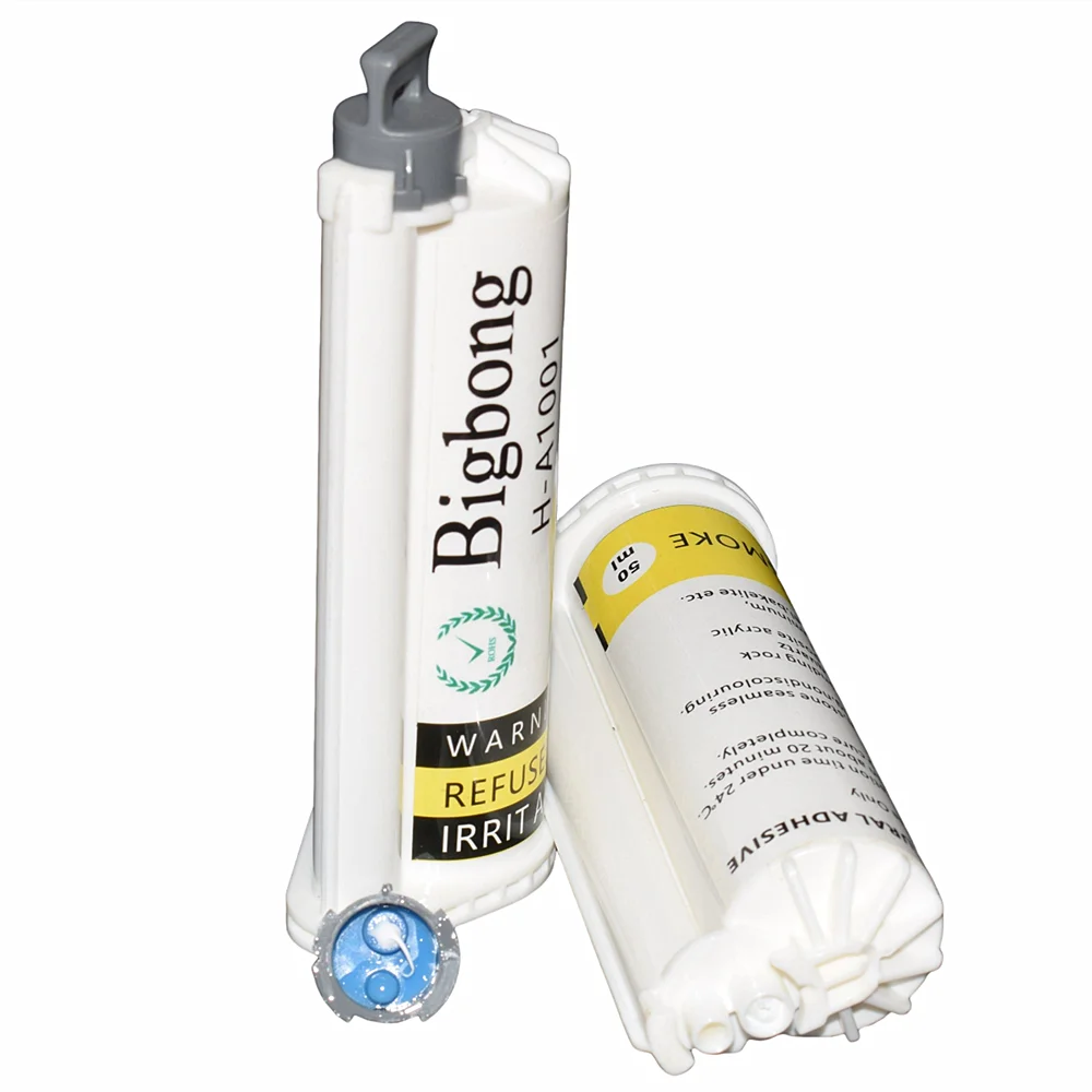 100 Stück 50 ml weiße Klebstoffe, 10:1 Acrylkleber, starker Kleber, 2-komponentiger Strukturkleber AB für nahtloses Verbinden von Holz, Stein, Metall – Detail 2