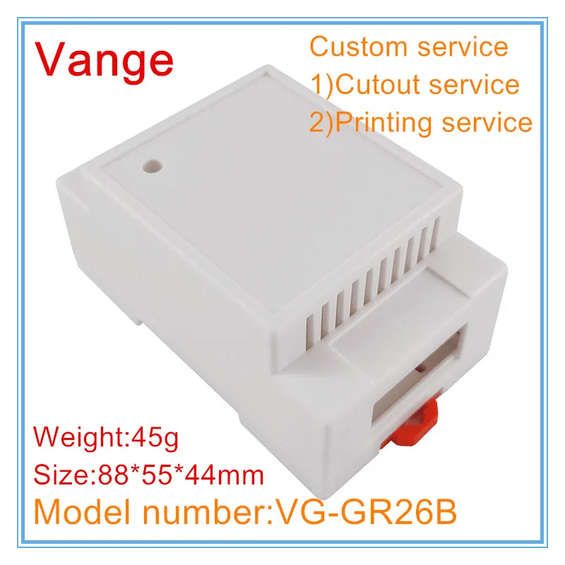 Vange din rail junction box 88*55*44mm ABS plastic instrument case