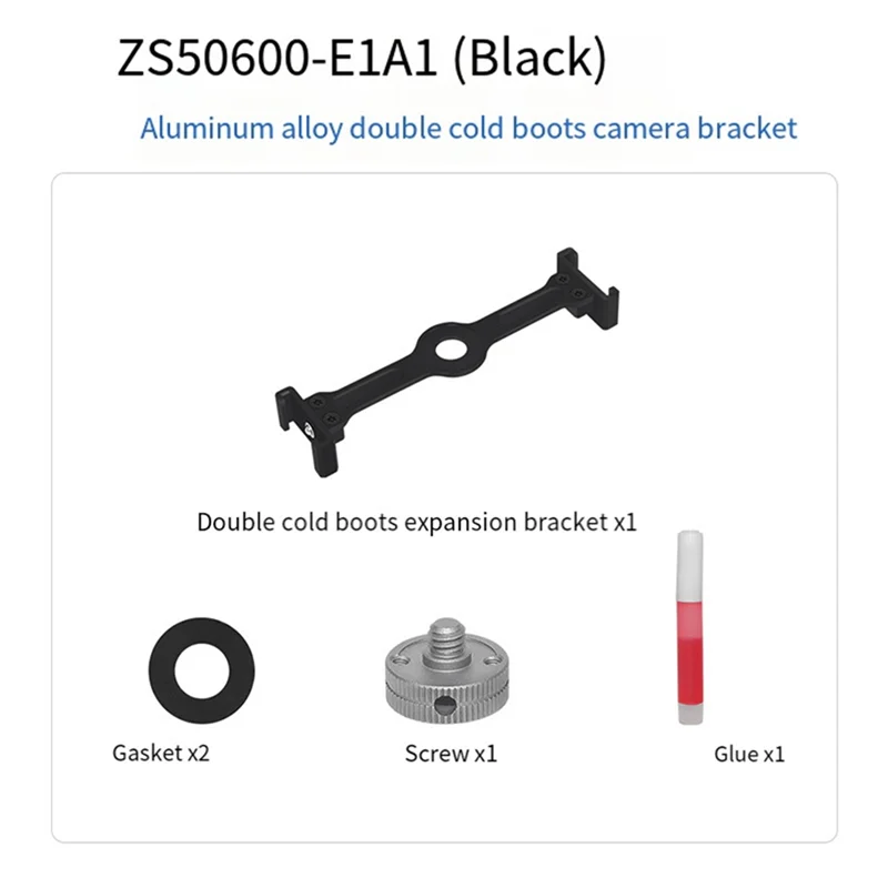 AT12 Cold Shoe Vlog Extension Bar Mount Adapter 1/4In Screw For Action Camera Bracket LED Light Mic Tripod Stand
