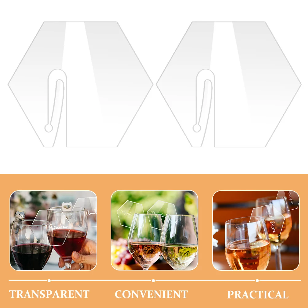 10 قطعة علامات مشروبات أكريليك شفافة فارغة مستديرة ملصقات مشروبات للحفلات لتقوم بها بنفسك كأس للنبيذ سحر الزفاف عيد ميلاد استحمام الطفل