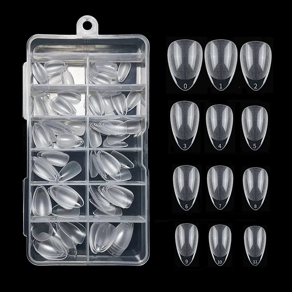 120 Pieces Upgraded Extra Short Matte Nail Tips Pre-etched Small Petite XXS Round Oval Full Cover Press on Fake Nails