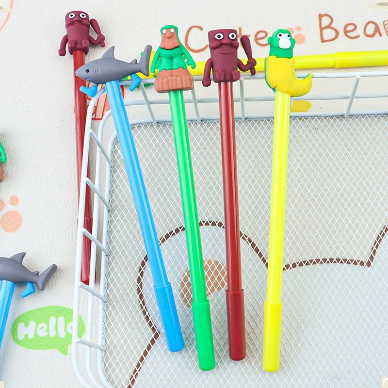 

12 Pcs Creative Monster 0.38mm Gel Pen Student Writing Instruments Exquisite Stationery Gifts Black Ink Writing Supplies