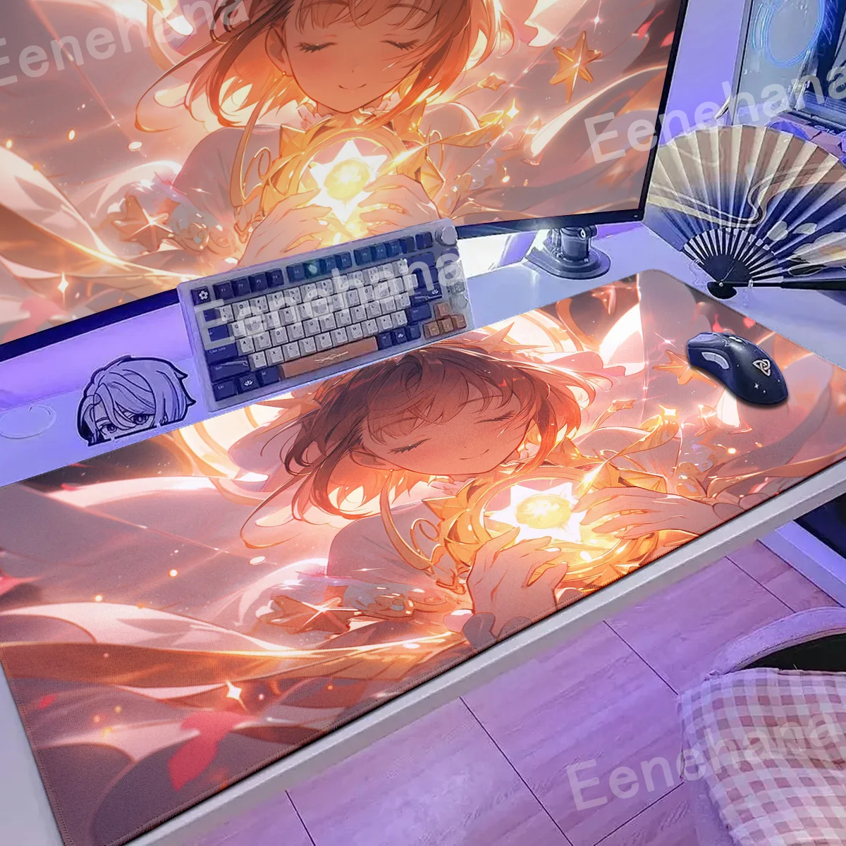 Kawaii Keyboard Mouse pad Pink Sakura Card Captor Desk Mat Gaming Accessories Magic Mats girls Gamer Extended Pad cute Table Mat