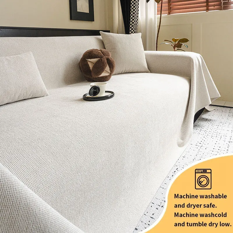 

1PC-2025 New Four Seasons Universal Chenier Sofa Cover Cloth Towel Anti Cat Scratch Seat Cushion One Full Cover Cover Anti Slip