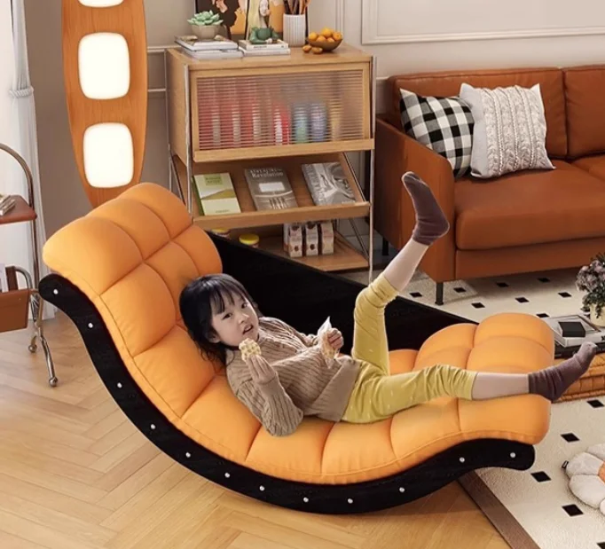 Banana-shaped Midcentury Modern Recliner Sofa Multi-functional Cooling Beanbag Chair Removable Cover Custom Fabric