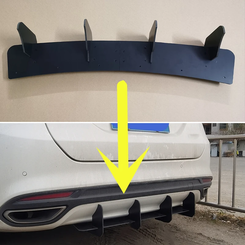 For Ford Mondeo Fusion 2013--2017 Year Rear Diffuser Bumper Lips Spoiler Splitter Body Kit Accessories