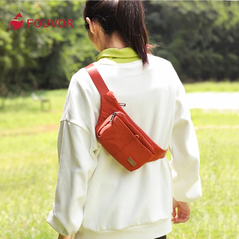 

Женские поясные сумки Fouvor, легкая водонепроницаемая сумка на плечо с несколькими карманами, удобная дорожная сумка для телефона 2961-18