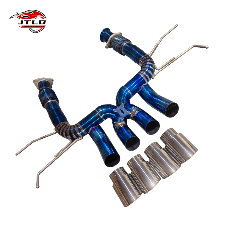 

Спортивная выхлопная система JTLD для Chevrolet CORVETTE C8 Z06 2019-2023 без вальтронических титановых синих выхлопных труб Catback