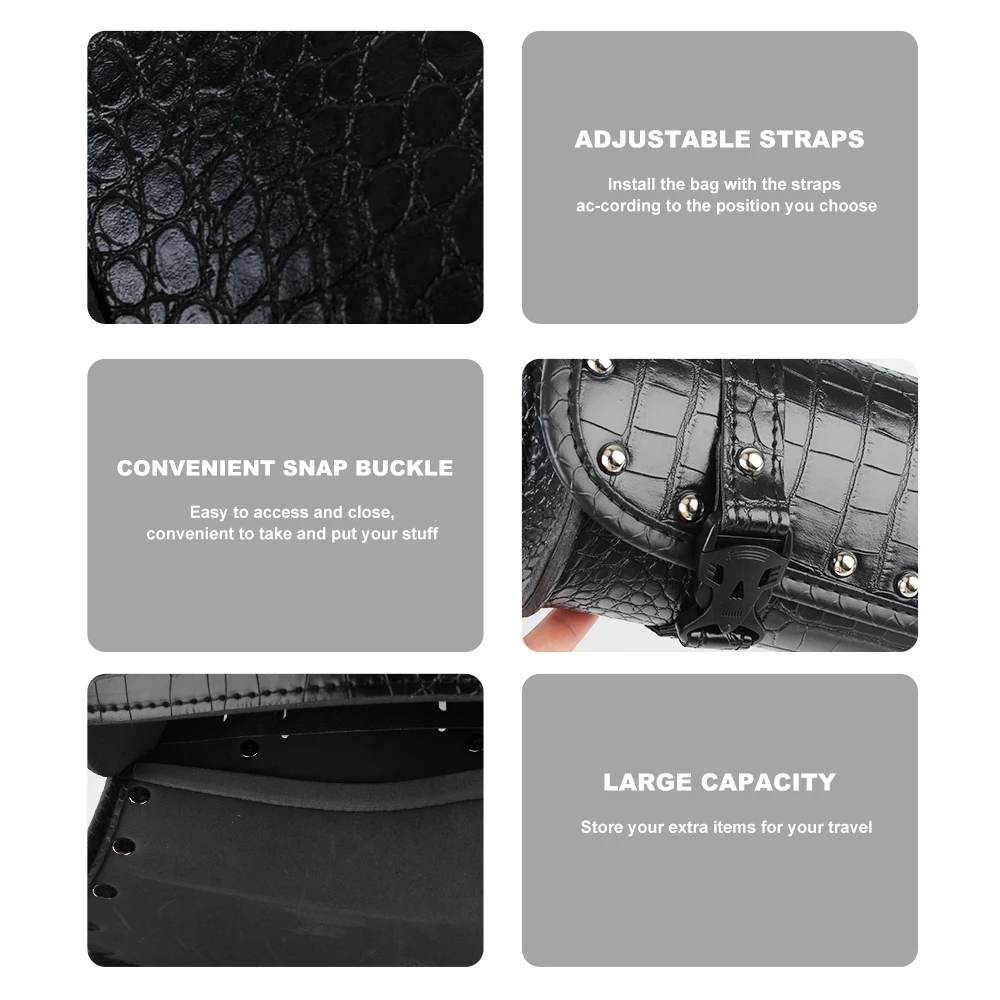 Waterproof Small Capacity Saddlebag Car Repair Kit Leather Saddlebags Storage Bags Motorcycle Saddle Bags Side Tool Tail Bag