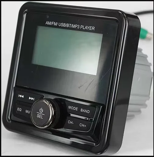 

2026 5.SIMSHAM Factory Direct for Waterproof Motorcycle Boat Audio Player Car MP3/MP5 System Automatic FM AM Receiver SPA Piston