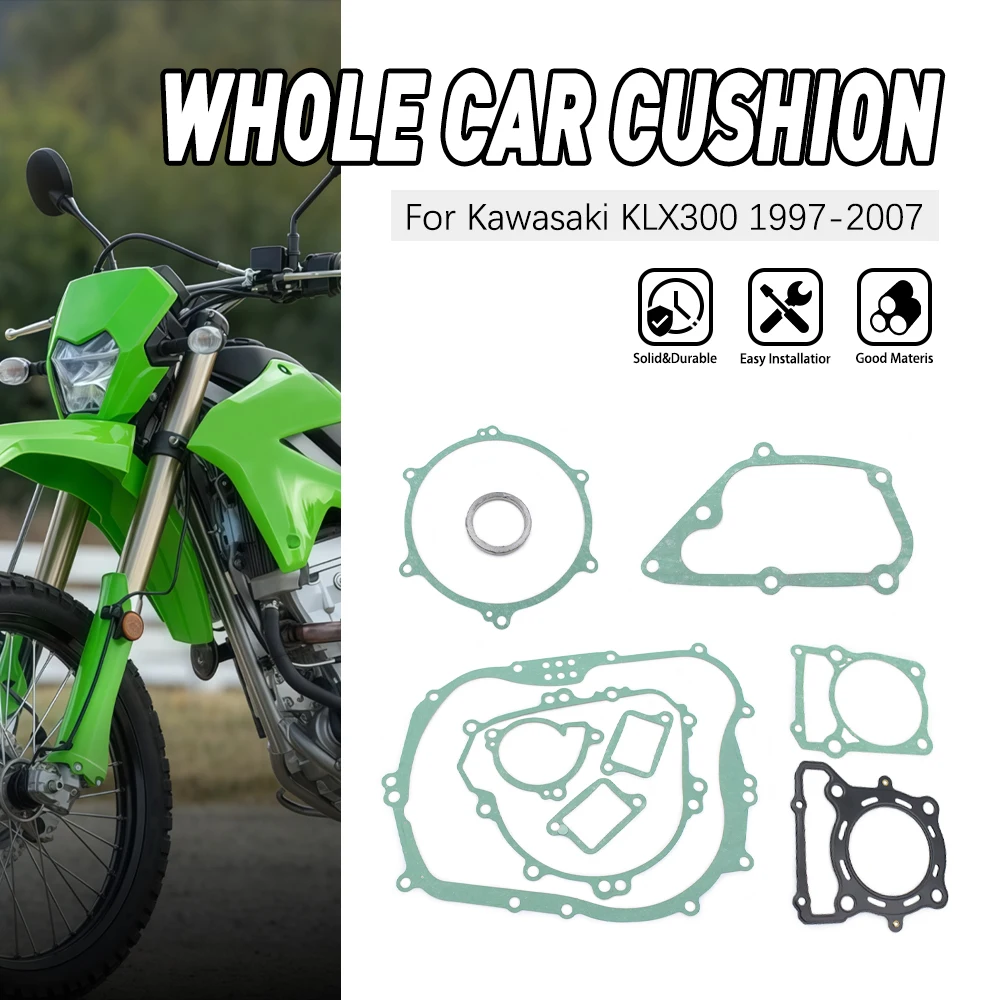 

Motorcycle Parts Engine Complete Cylinder Stator Cover Gasket For KAWASAKI KLX300 1997 -2001 2002 2003 2004 2005 2006 2007