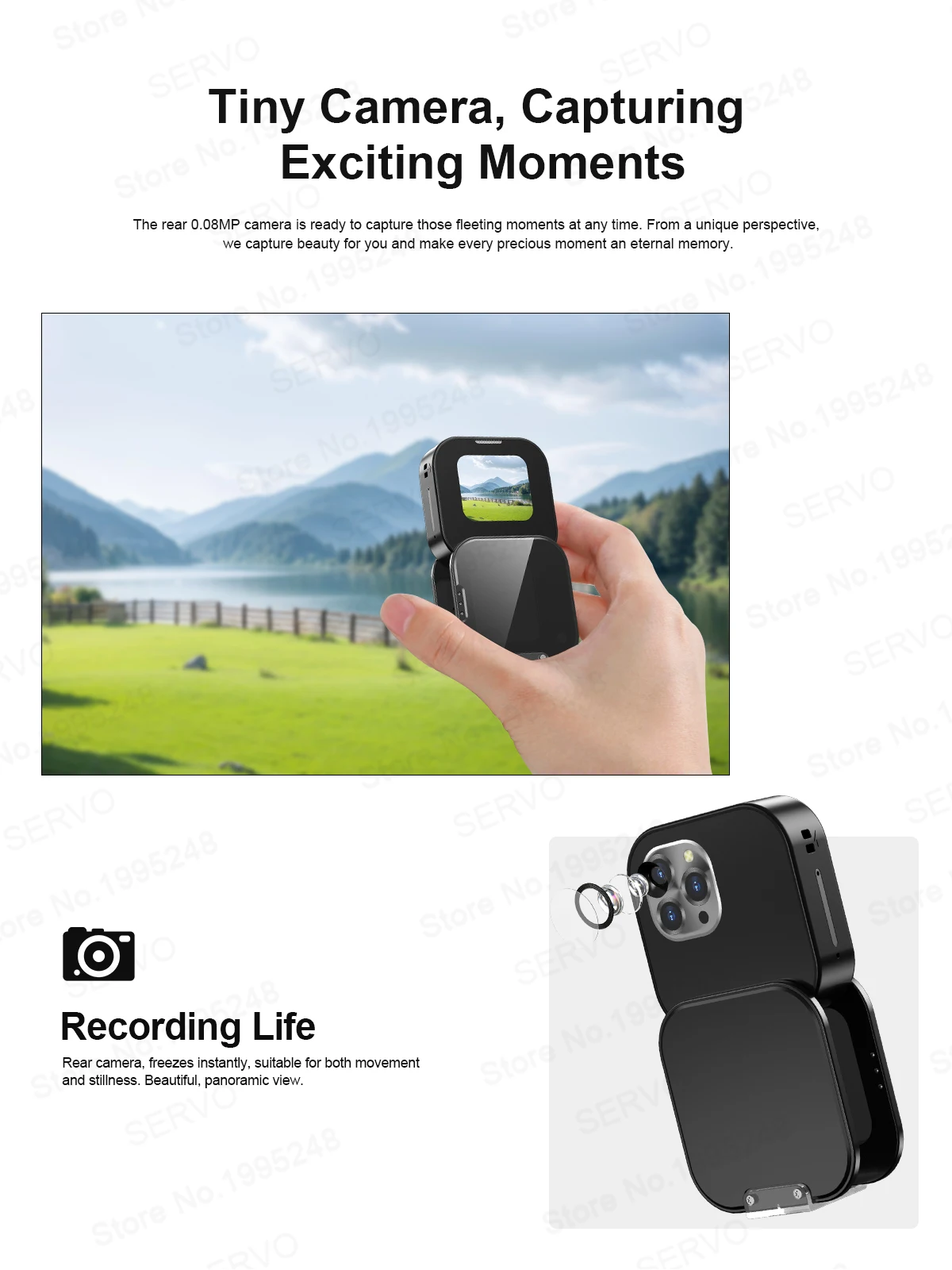 SERVO I19 ROTATE Touch Screen Mini Mobile Phone 2G 2SIM Magic Voice Bluetooth Dial FM Radio 90° Rotating Small Feature Cellphone