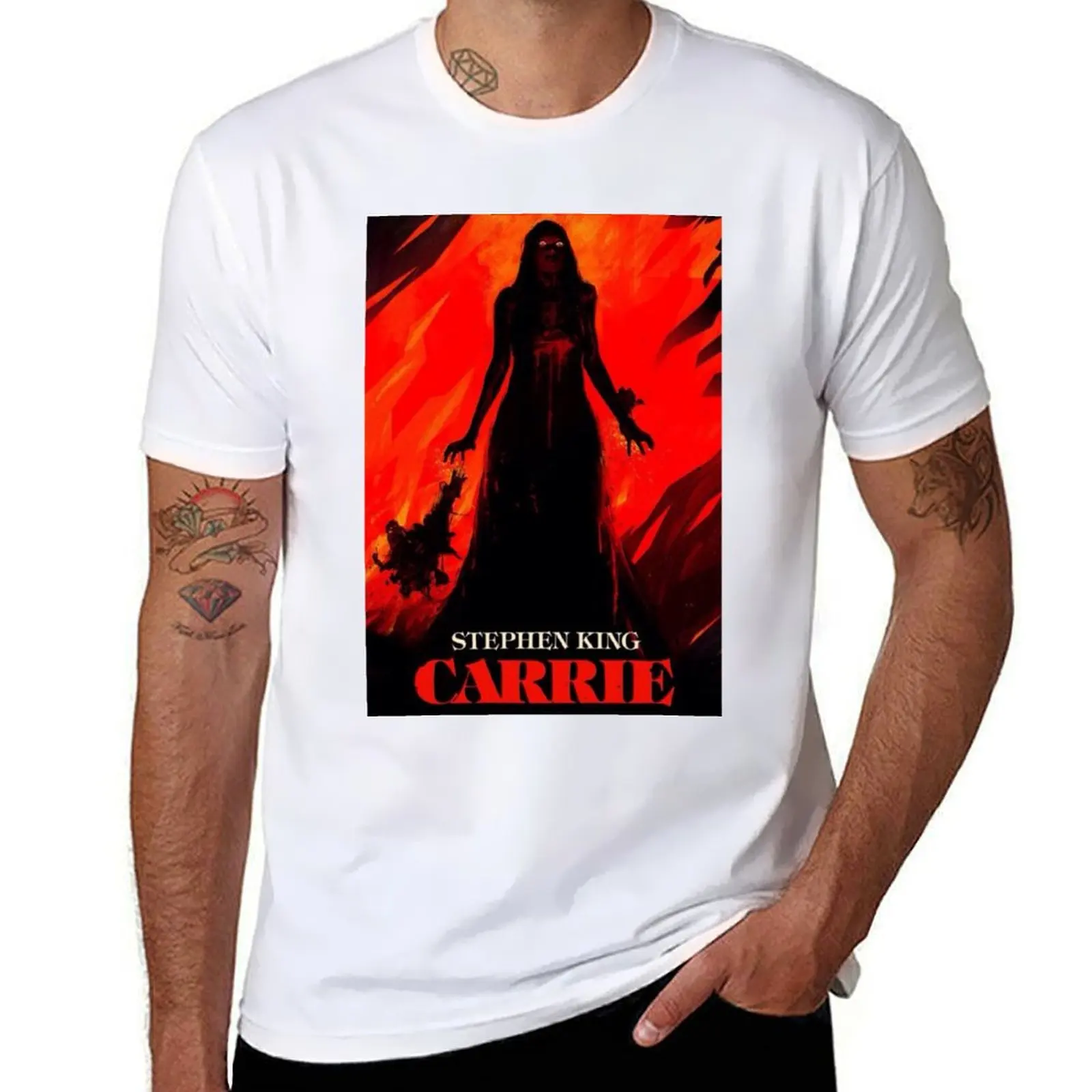 

Футболка Carrie, хлопковые футболки, мужская футболка высокого качества, хлопковая футболка