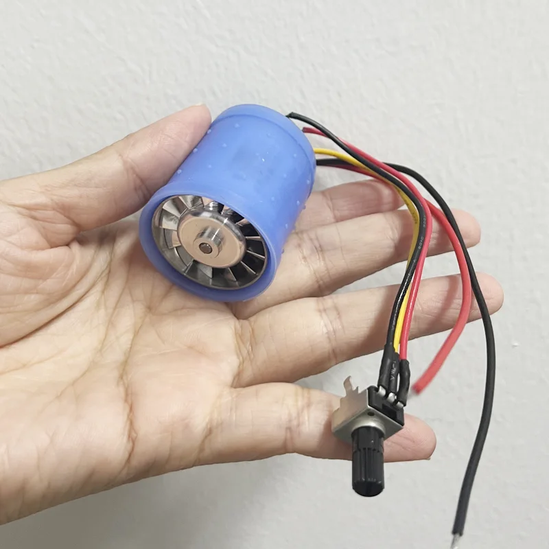DC 9-24V 100000RPM 3 Phase BLDC Brushless Motor Built-in Driver CNC Aluminum Impeller Ducted Air Fan Module