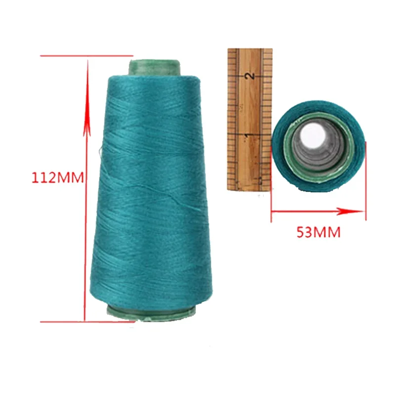 5 pz 1300 yarde 203 filo Kit filo per cucire macchina tagliacuci filo di poliestere bobina per cucire corde spesse linee di jeans artigianali fai da