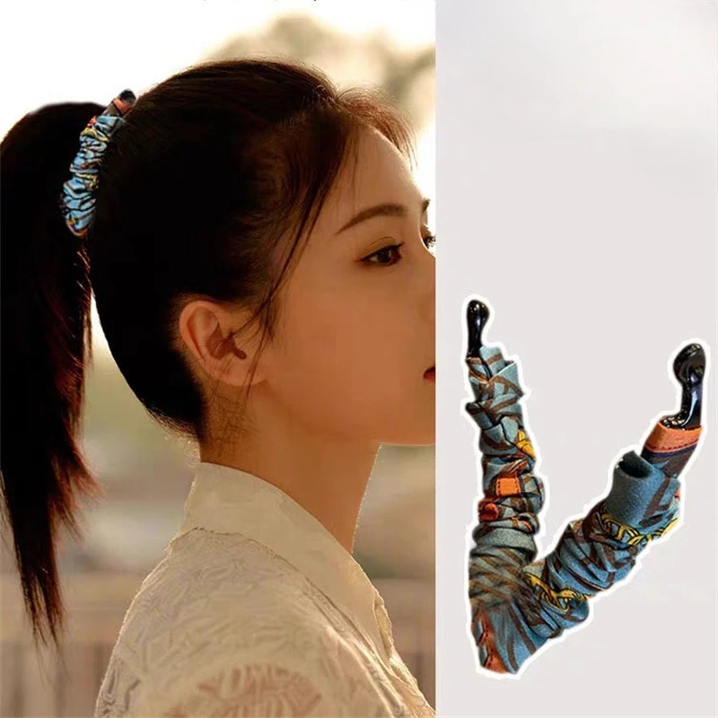 

Тканевый зажим-банан, корейский модный зажим для хвоста для женщин и девочек, вертикальный зажим, не повреждает заколки, аксессуары для укладки волос