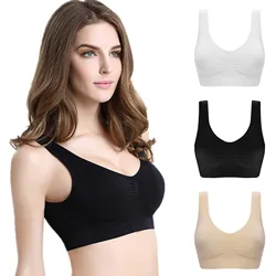 3 Pack Women Sports Bra Wirefree Yoga Bras Tank Top High Intensity Push Up