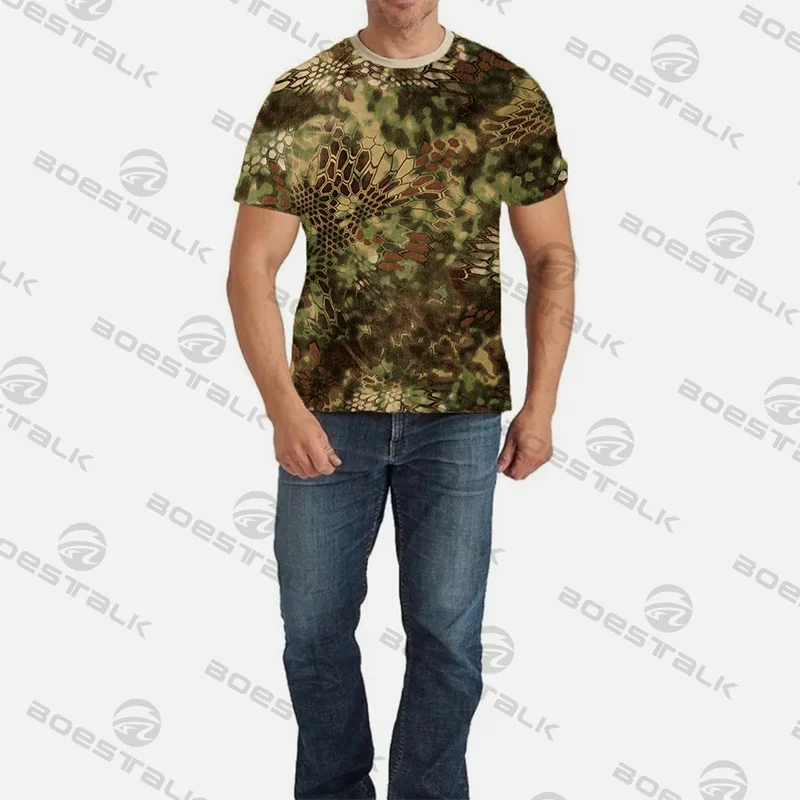 Summer Men's Fishing Short Sleeve Camouflage Shirts Uv Protection Fishing Clothing Upf 50+ Rash Guard Fishing Swim T-Shirt