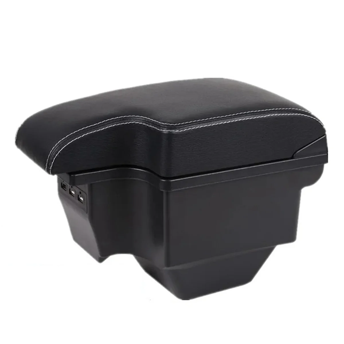 For MG ZS 2017-2022 Central Consoles Armrest Box with 3 USB Charger Armrest Storage Box Interior Accessories