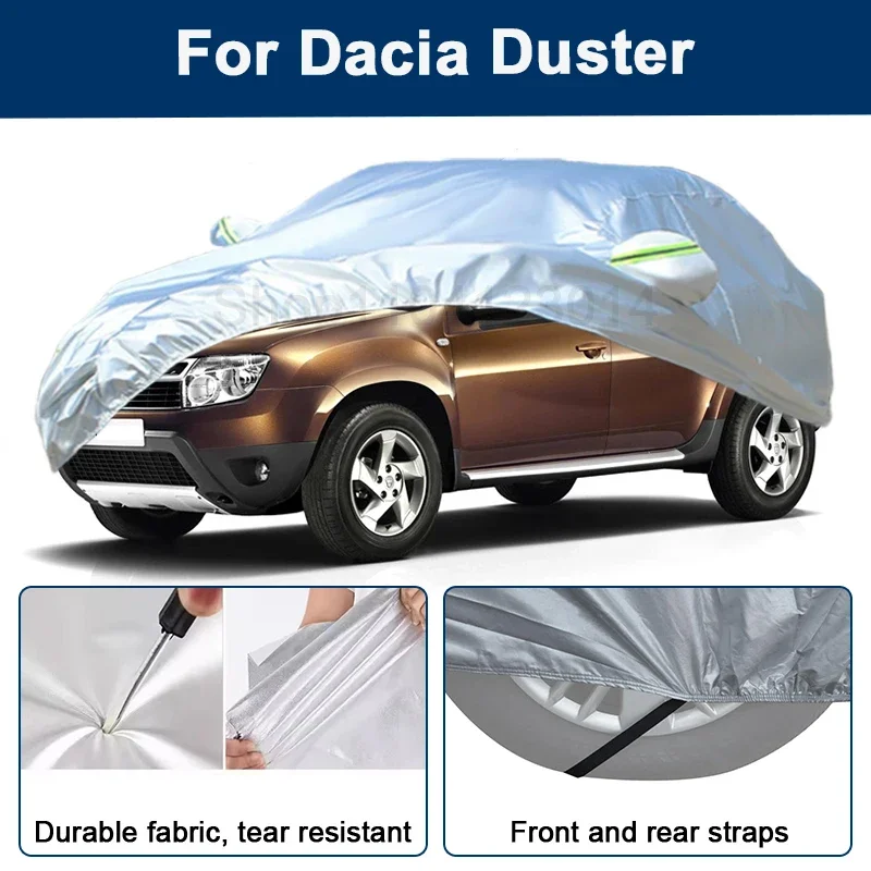 

Outdoor Full Car Cover For Dacia Duster with Reflective Strips Waterproof Snowproof Dustproof UV Protection Auto Accessories