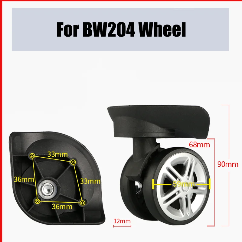 Adequado para bw204 mala de transporte roda acessórios substituição roda universal polia reparo bagagem