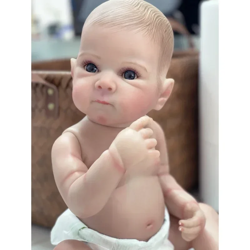 45cm Bettie Newborn Full Vinyl Girl Body Reborn Baby Doll Real Picture Handmade Hand-Drawing Hair Visible Veins