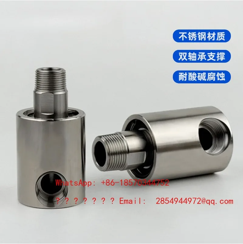 Stainless Steel High Pressure Rotary Joint Universal Swivel Connector for Car Washer Hydraulic Hose Reel Sewer Cleaning Truck