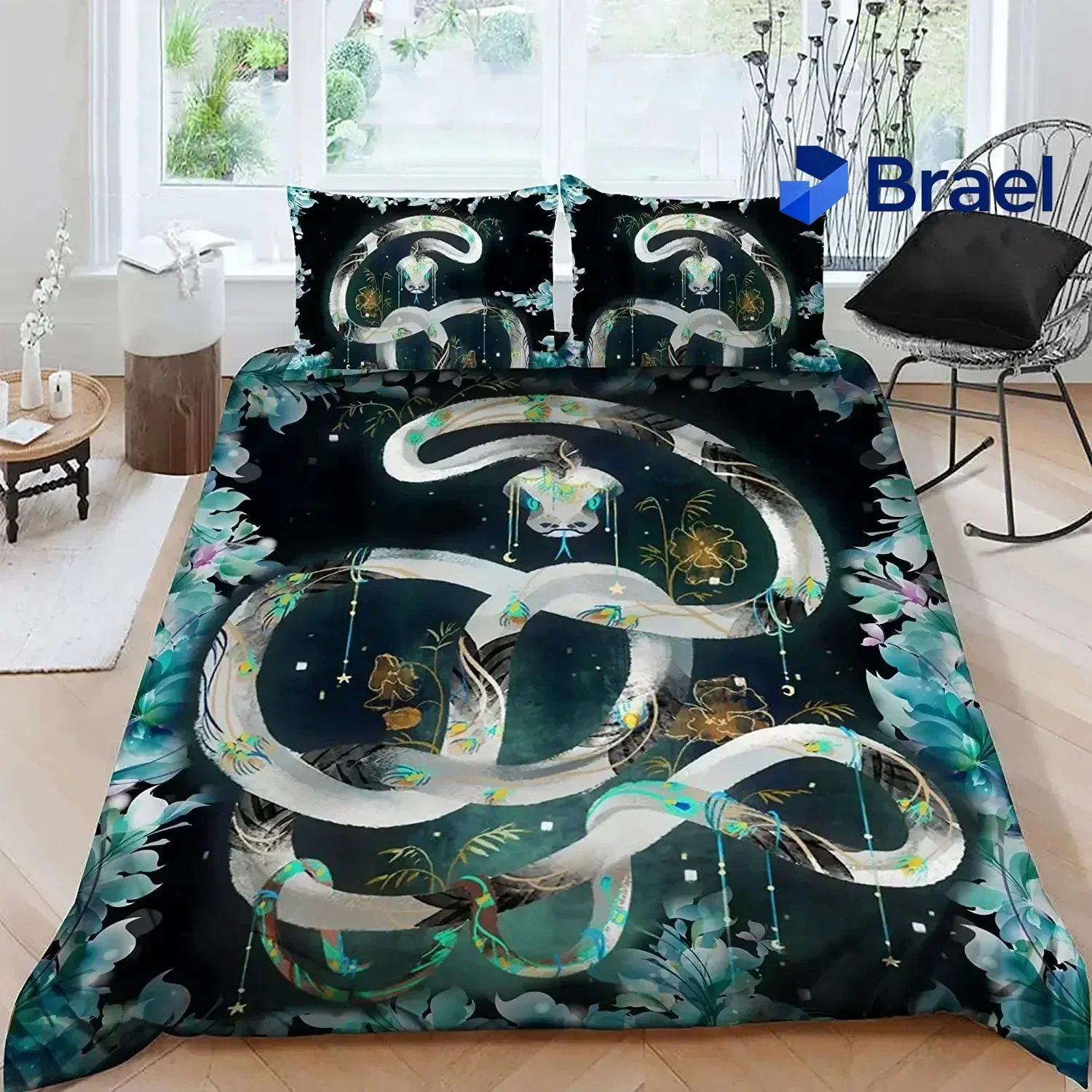 Exquisite 3D Printed Snake Style Bedding Set Duvet Cover Bedroom Comforter Covers Single Twin King Size Quilt Cover Home Textile