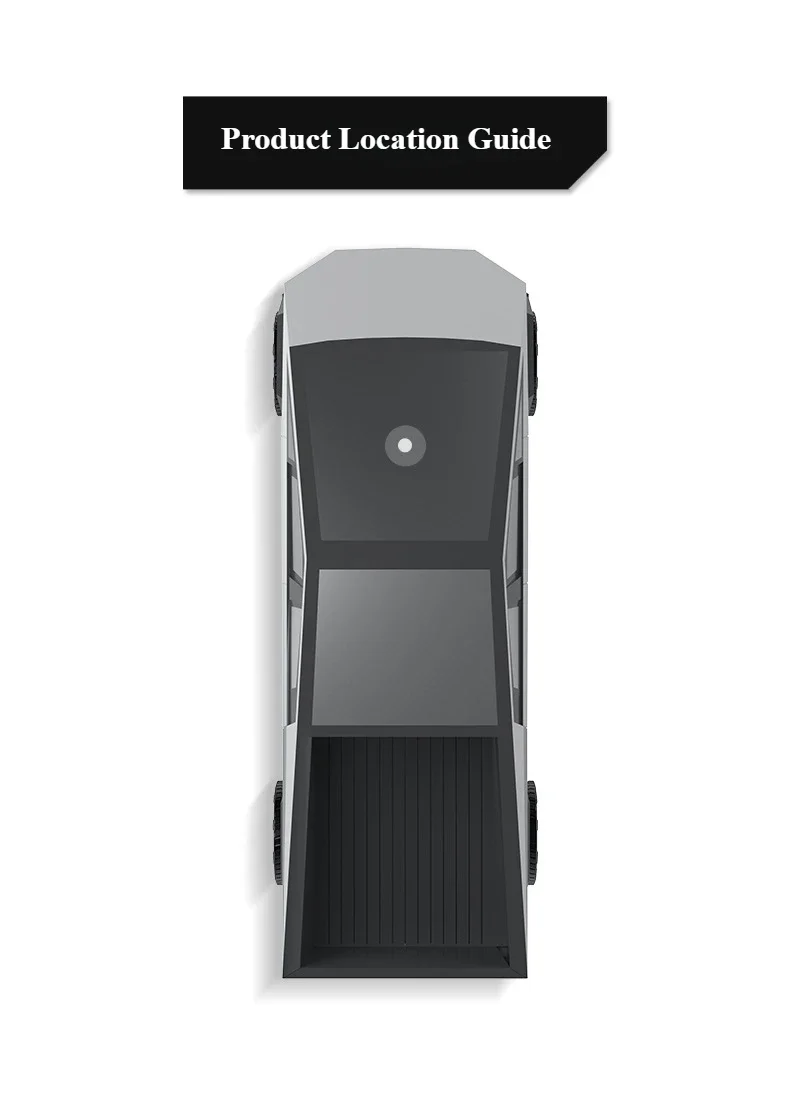 Auto Lagerung Box Lagerung Aufräumen 2PCS Für Tesla Cybertruck 2025 Zubehör Center Konsole Unteren Anti-slip Matte Organizer fall Fach – Detail 1