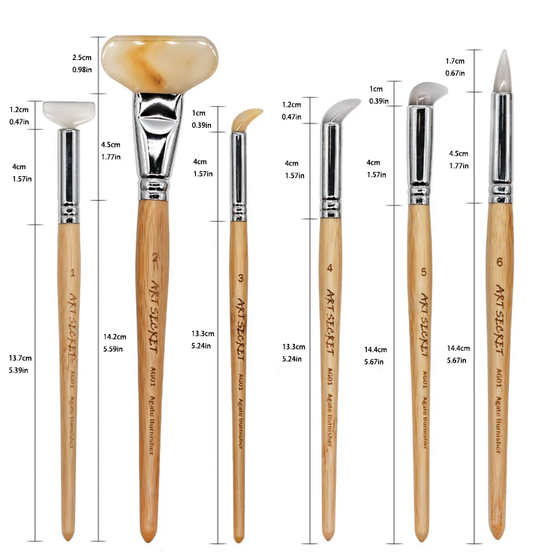 Bruciatori di agata per lamina d'oro, lunetta piatta rotonda a forma curva, foglia d'argento dorata, pietra di agata, strumenti artigianali, pittura artistica