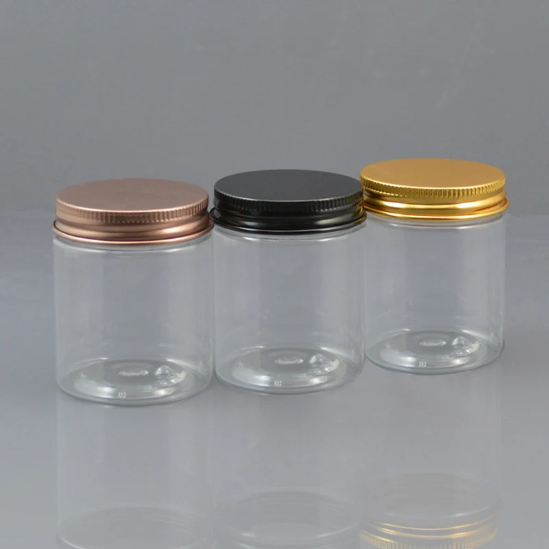 

80G clear PET bottle/jar/pot few color lid essence/moisturizer/gel/cream/mask/body scrub serum cosmetic packing skin care