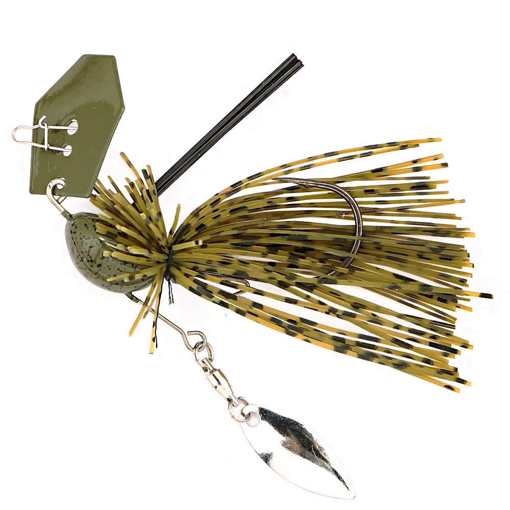 B&U Chatterbait 10,5 g 14 g Jig-Nadel mit Klingen, Spinner, Stinger-Haken, Vibrationsdraht, Power-Köder, Hecht, Bass, Jig, Angelköder
